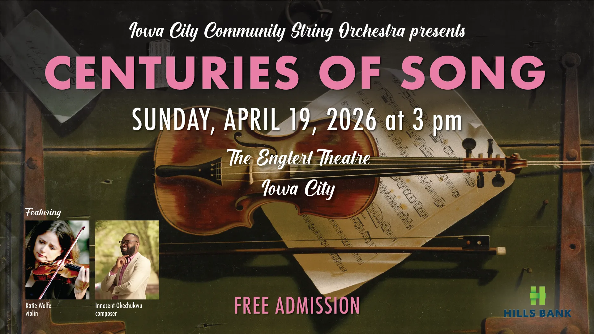 ICCSO plays The Englert on Sunday, Apr 19